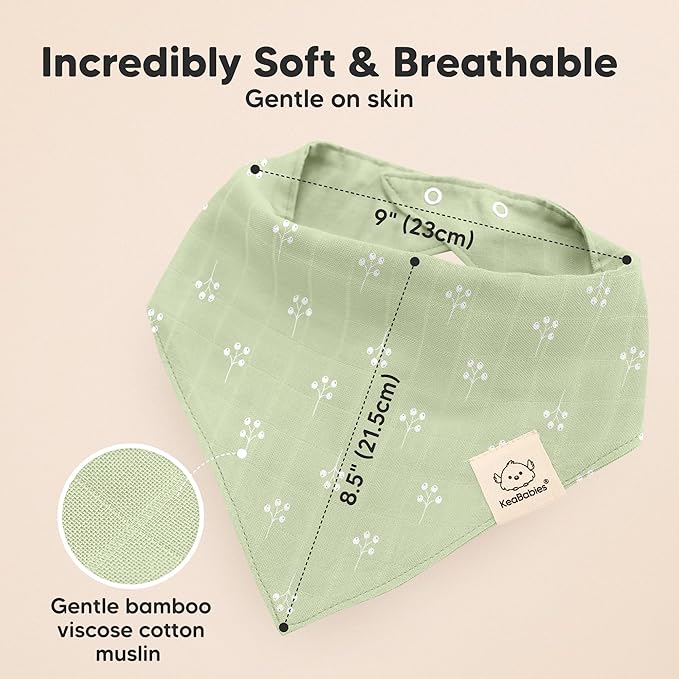 8-Pack Muslin Baby Bibs for Boys, Girls - Image 3
