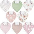 Muslin Baby Bibs 8 Pack, Baby Bandana Drool Bib by CivaruaKids