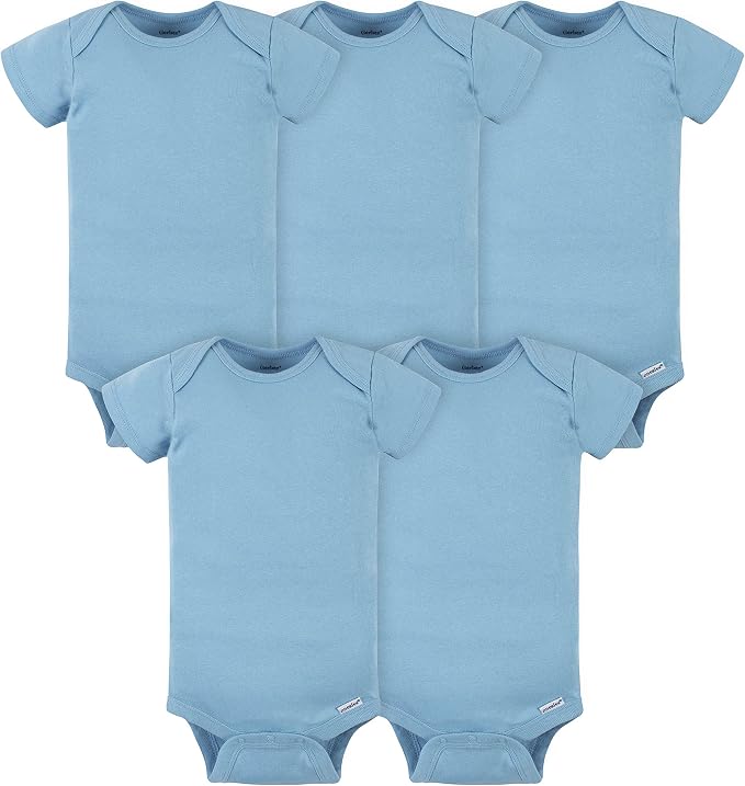 Gerber baby-girls 5-pack Solid Onesies Bodysuits by Gerber