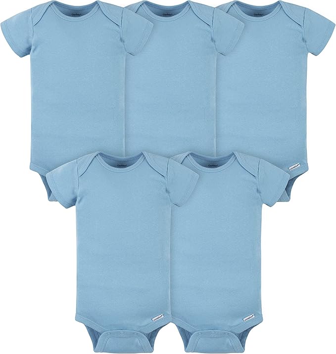 Gerber baby-girls 5-pack Solid Onesies Bodysuits by Gerber