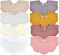 Baby Bibs Muslin Bibs 8 Pack for Drooling and Teething for Unisex Girls Boys by DOSMINE
