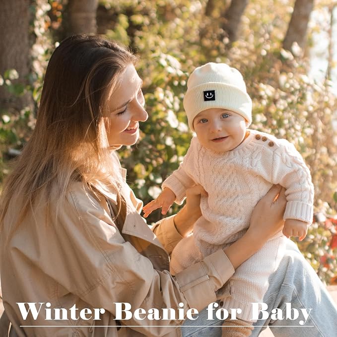 3 Packs Baby Beanie Cute Toddler Beanies Kids Winter Hat Boys Girls Warm Knit - Image 5