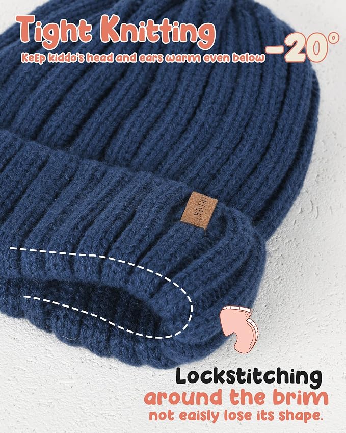 FURTALK Kids Winter Hat Toddler Knitted Beanie - Image 2