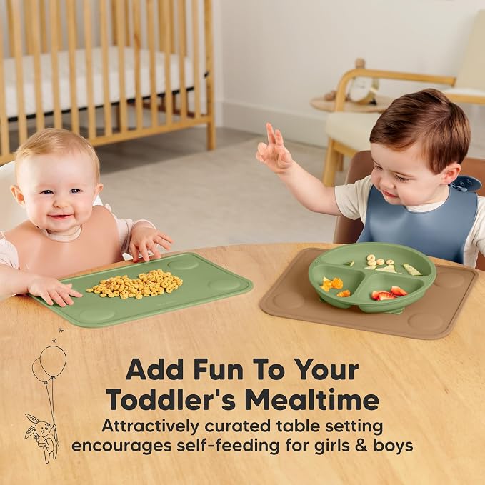 KeaBabies 2-Pack Silicone Placemats - Image 6