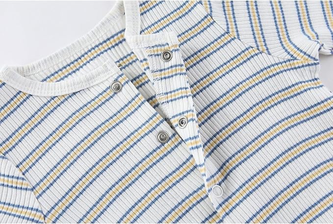 Fashion Baby Boy Girl Clothing Set Cotton Soft 3-Piece Long Sleeve Button - Image 2