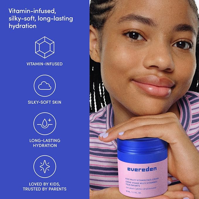 Evereden Kids Face Cream: Cool Peach, 1.7 oz. | Face Lotion | Clean and - Image 8