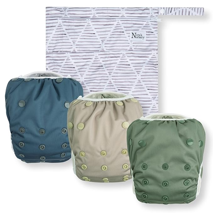 Nora's Nursery Reusable Swim Diapers and Wet Bag by NorasNursery