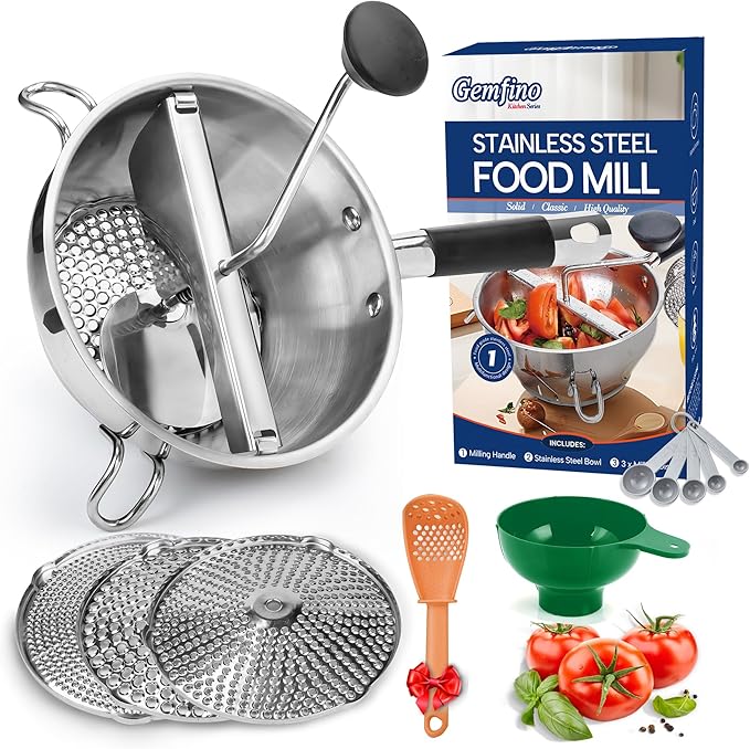 Stainless Steel Food Mills by Gemfino