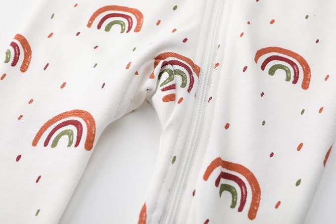 O2 BABY Baby Boys Girls Organic Cotton Zip-Front Sleeper Pajamas, Footed Sleep - Image 6