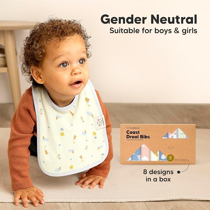 KeaBabies 8-Pack Organic Baby Bibs - Image 9