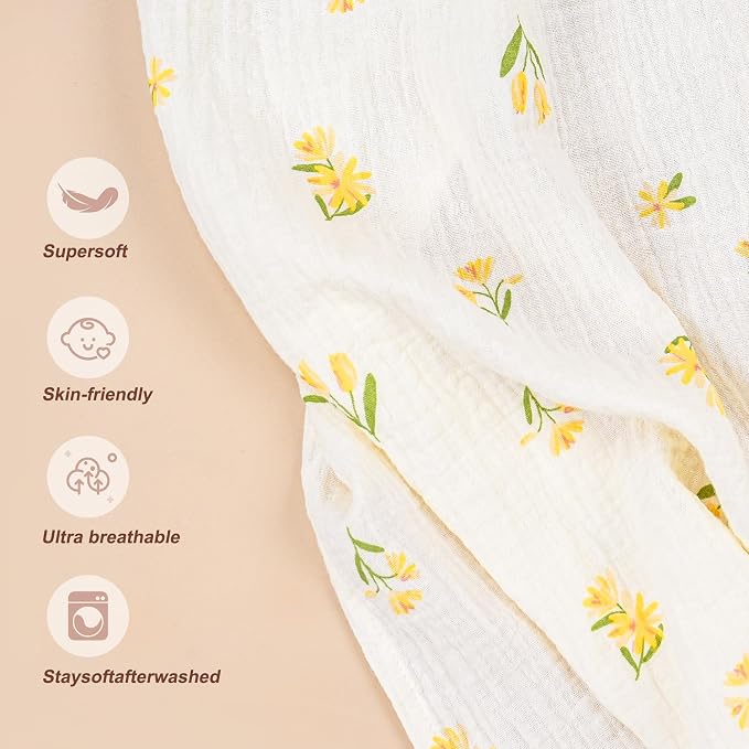 Muslin Nursing Cover for Breastfeeding, Privacy Breathable Breastfeeding Cover - Image 2