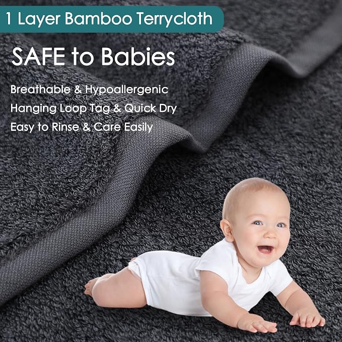Baby Washcloths 12 Pack, 10x10 inch Heavenly Soft Wash Cloths - Image 2
