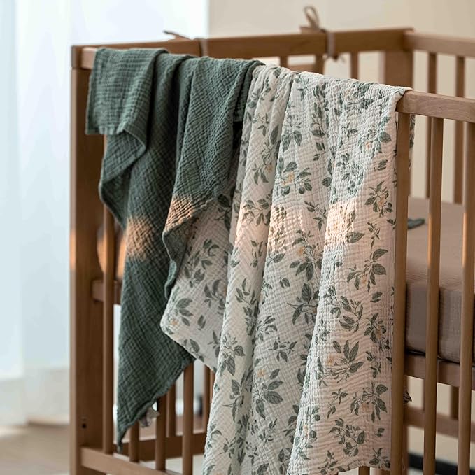 GLLQUEN BABY Muslin Swaddle Blankets, Baby Swaddle Blanket Unisex, Osmanthus - Image 3