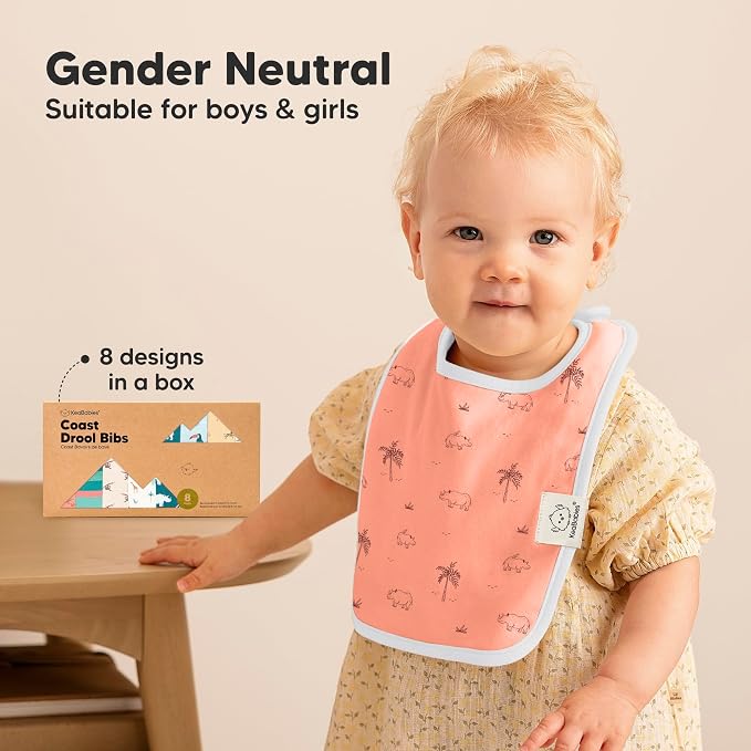 KeaBabies 8-Pack Organic Baby Bibs - Image 9