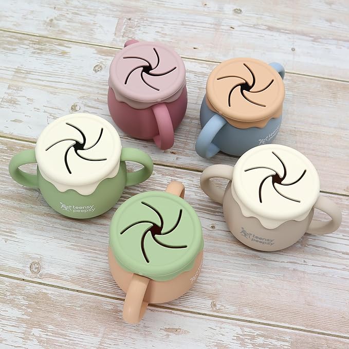 Honey Jar Pot 3-in-1 Silicone Training Cup 8.5oz, Unisex Baby Sippy Cup - Image 6