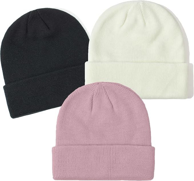 YMYDYFC Baby Beanie 3Pack Toddler Beanie Infant Knit Hat Baby Winter Hats - Image 2