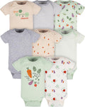 Gerber unisex-baby 8-pack Short Sleeve Onesies Bodysuits by Gerber