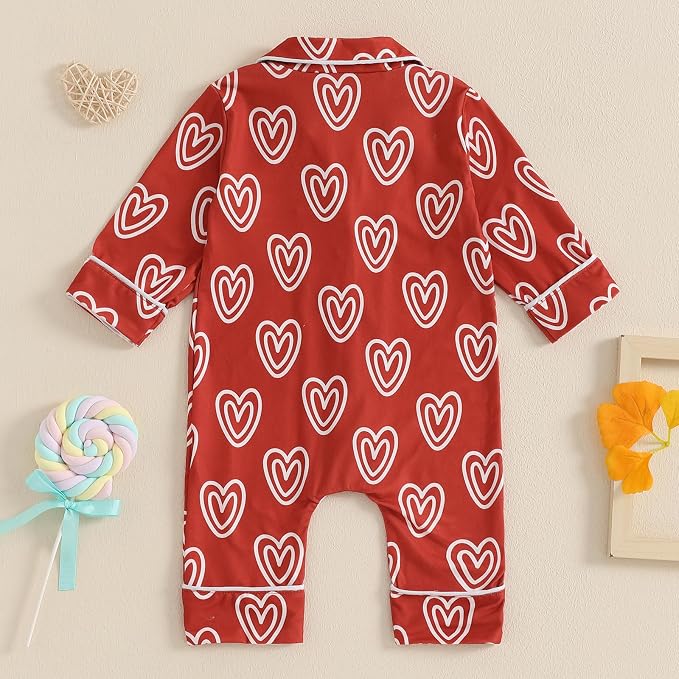 Balaflyie Baby Girl Button Down Pajamas Romper One-Piece Jumpsuit Long Sleeve - Image 2