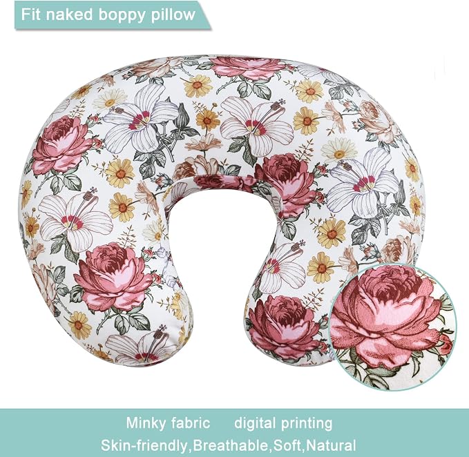iEvolve Minky Nursing Pillow Cover Breast Feeding Pillow Cover Slipcover U Shape - Image 4