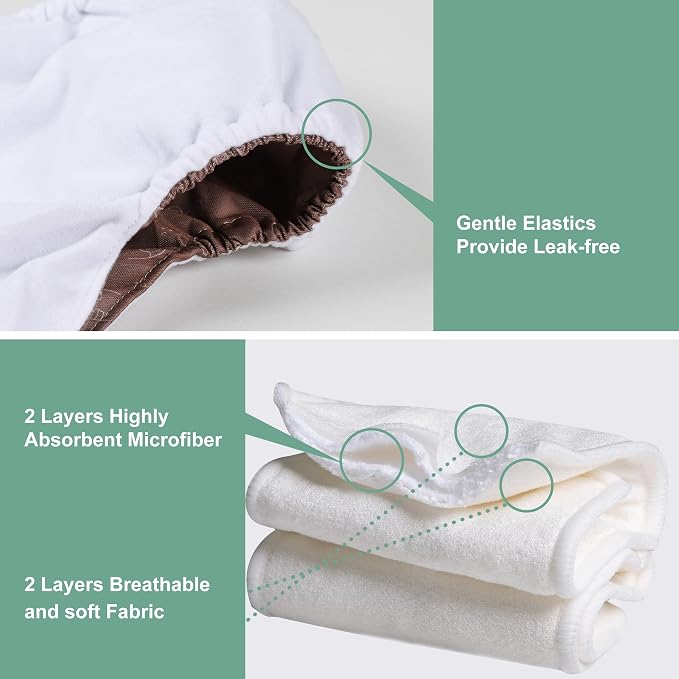 Wegreeco Cloth Diapers 6 Pack - Image 4
