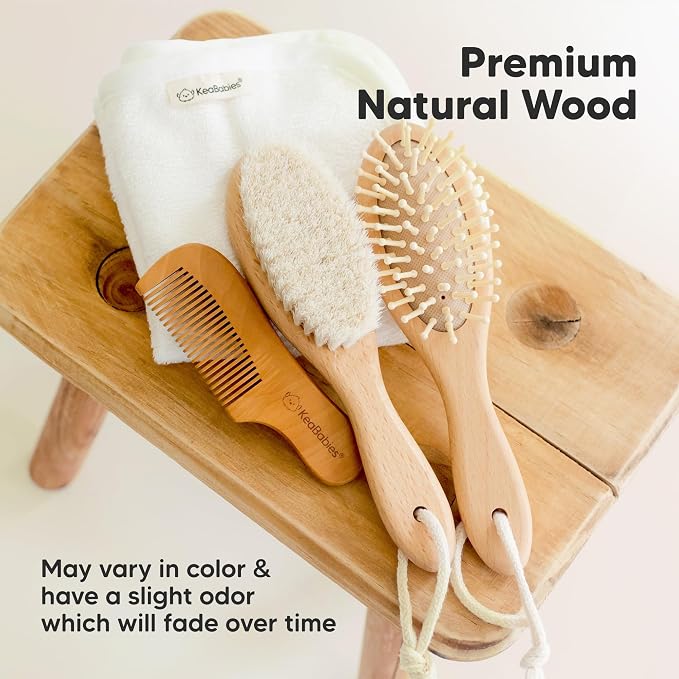 Wooden Baby Hair Brush - Image 7