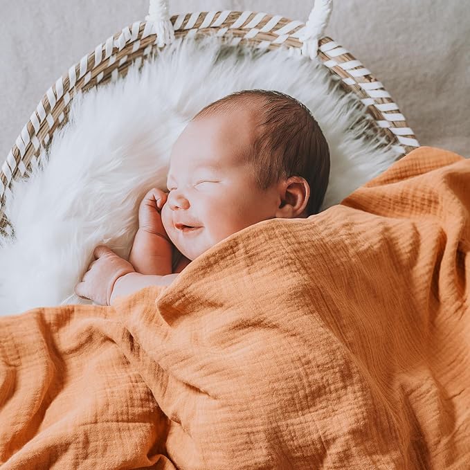 Muslin Receiving Blankets, Neutral Blanket Swaddling - Image 5