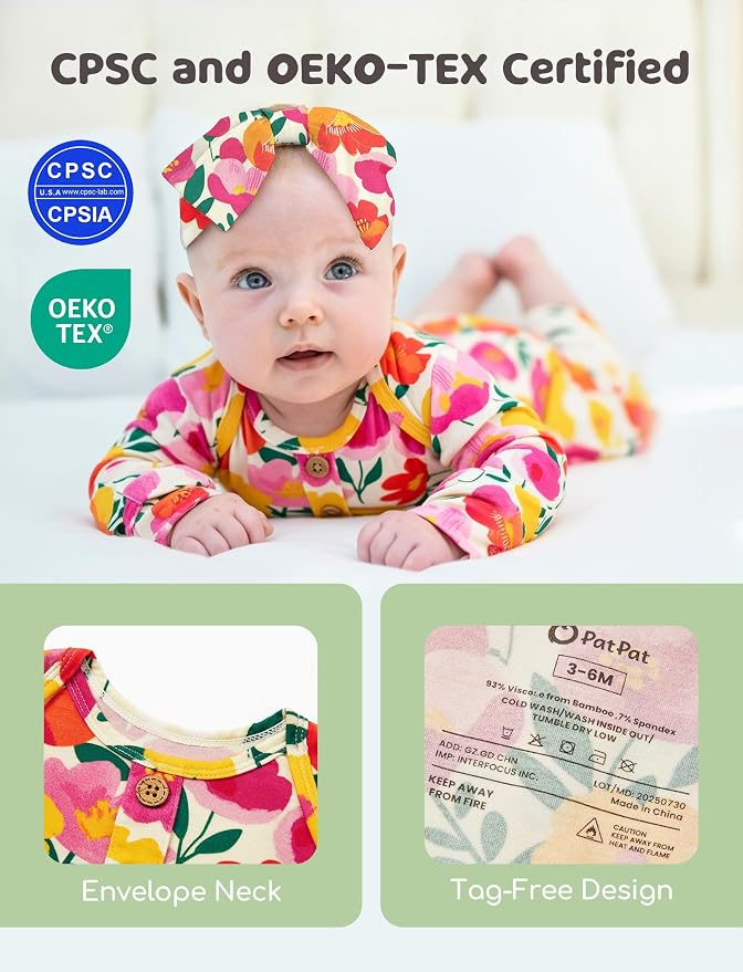 PATPAT Baby Sleeper Gown with Bamboo Viscose - Image 2