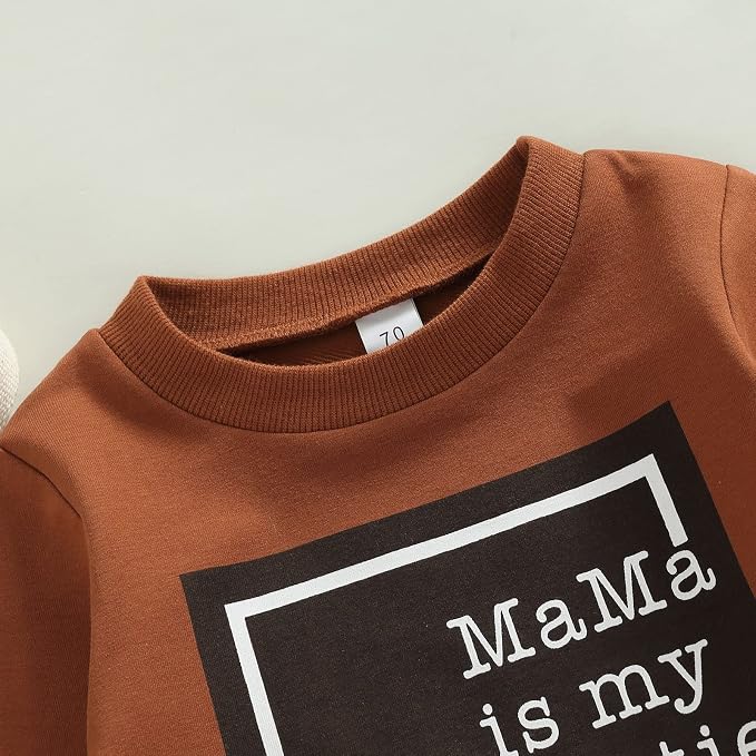 Toddler Baby Boy Clothes Solid Color Long Sleeve Crewneck Sweatshirt Top Casual - Image 3