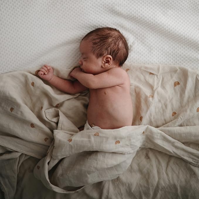 mushie Muslin Baby Swaddle Blanket | 100% Organic Cotton - Image 3