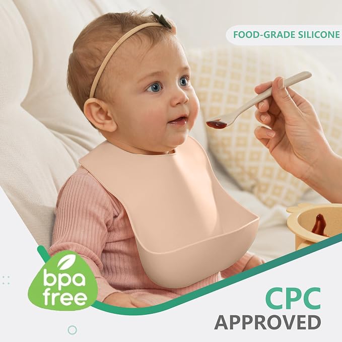Cuddle Campus Set of 3 Silicone Bibs - Image 2