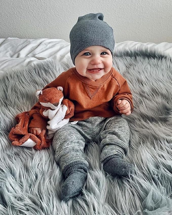 Toddler Baby Boy Clothes Solid Color Long Sleeve Crewneck Sweatshirt Top Casual - Image 2
