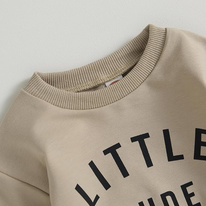 Toddler Baby Boy Clothes Solid Color Long Sleeve Crewneck Sweatshirt Top Casual - Image 4