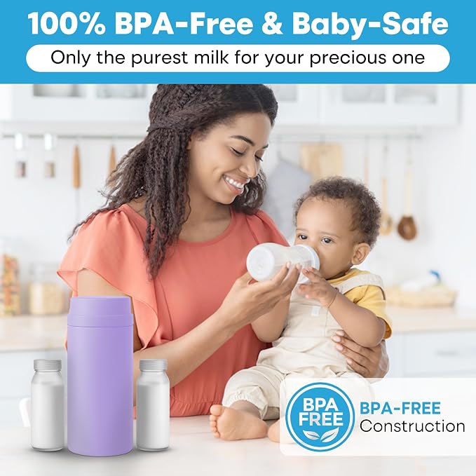 Portable Breast Milk Cooler Bottle: 30H Cooling Time, 2 x 150ml/5Oz, Durable - Image 5