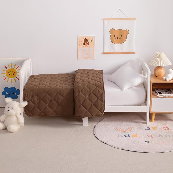 NTBAY Down Alternative Oversized Toddler Comforter, Super Soft and Warm Solid - Image 4