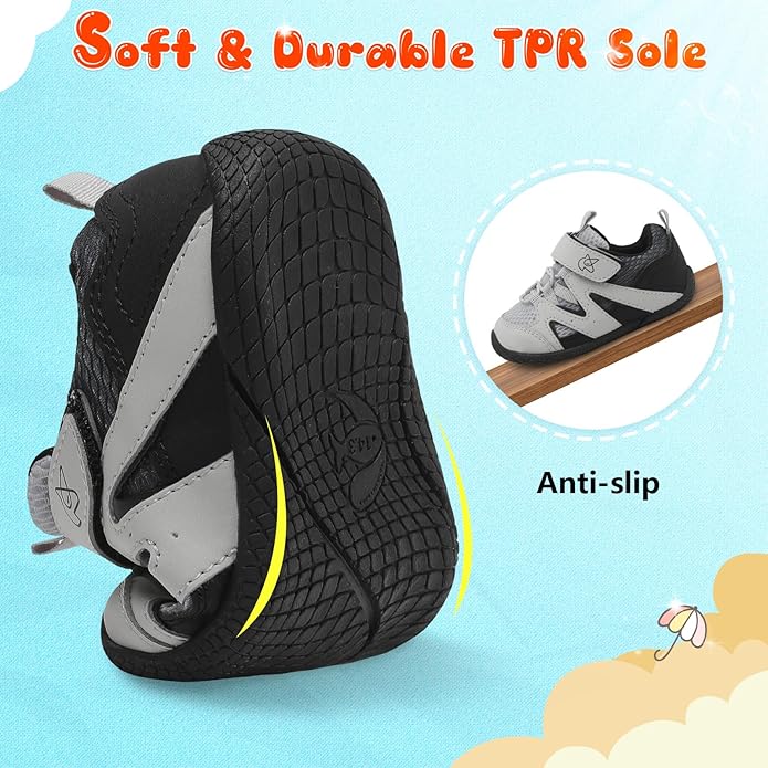 LeIsfIt Baby Shoes Boys Girls First Walking Shoes Non-Slip Toddler Breathable - Image 3
