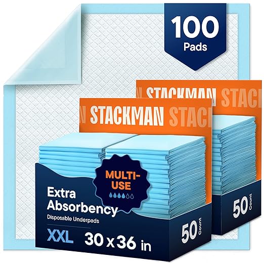Chucks Pads Disposable Adult Incontinence Underpads 30"x 36" Extra Large Super by StackMan