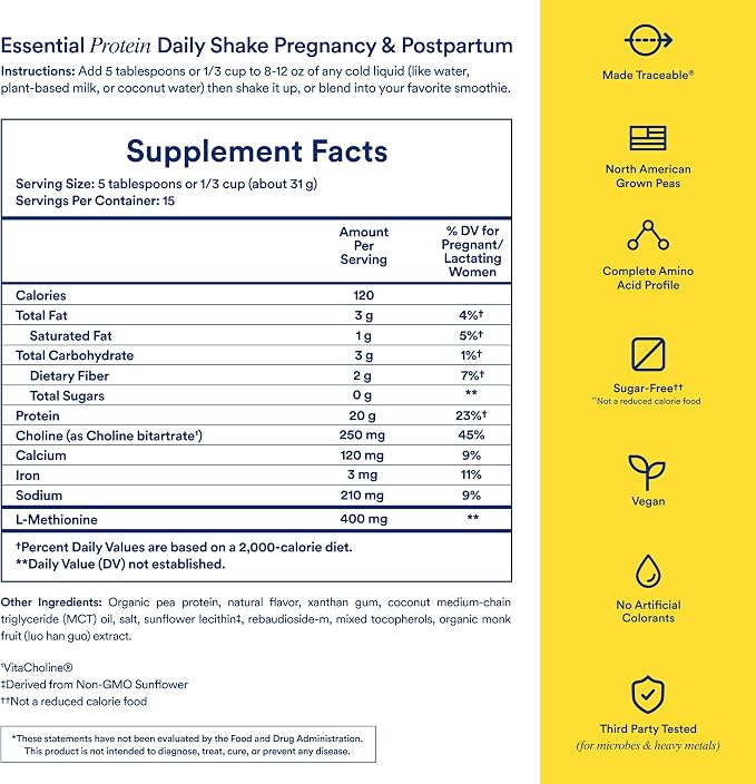 Ritual Prenatal Vegan Plant Based Protein Powder: Choline to Support Pregnancy - Image 3