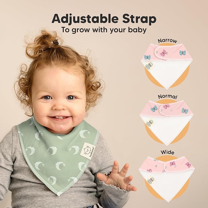8-Pack Organic Baby Bandana Bibs - Image 3