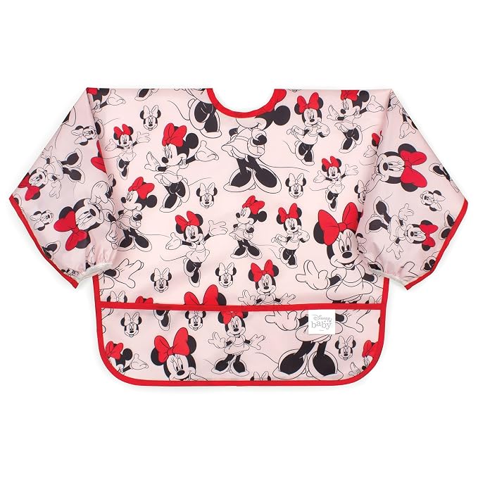 Bumkins Disney Bibs, Baby and Toddler Girls and Boys 6-24 Months, Long Sleeve by Bumkins