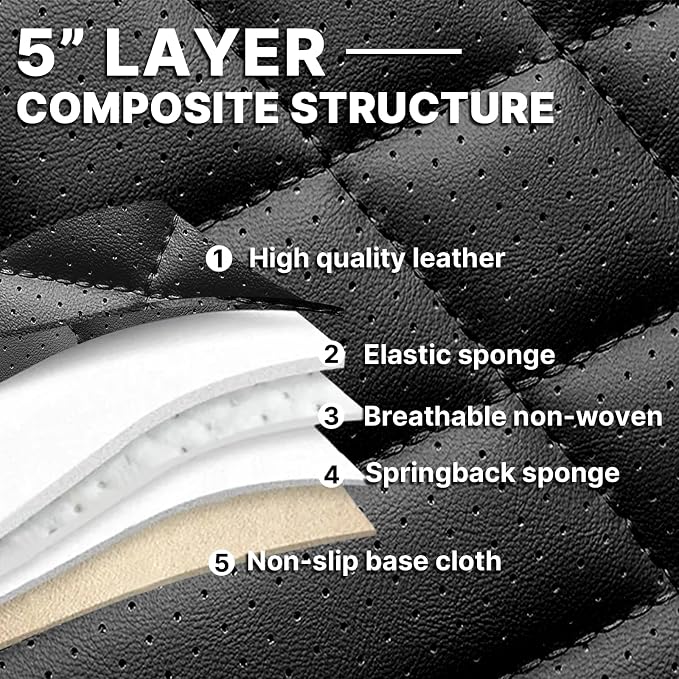 Car Seat Covers Full Coverage Seat Cover Premium Waterproof Faux Leather - Image 6