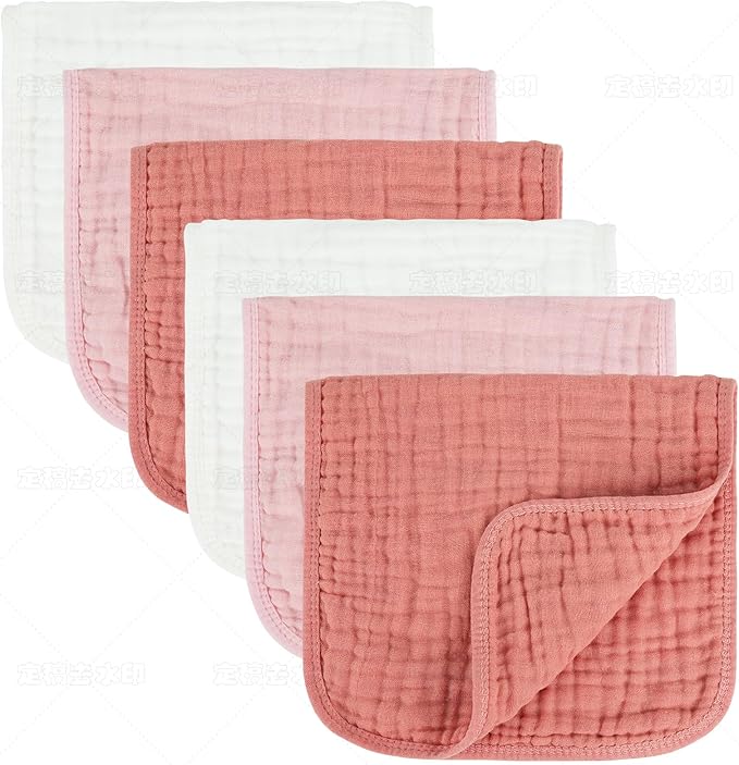 Baby Burp Cloth 100% Cotton Newborn Cotton Muslin Burp Cloth 10x20 inches - Image 2
