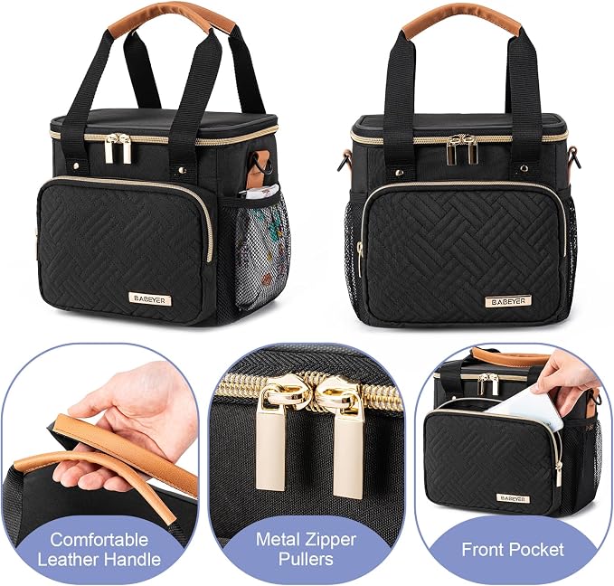 Breastmilk Cooler Bag with Ice Pack Fits 6 Baby Bottles up to 9 Ounce, Breast - Image 5