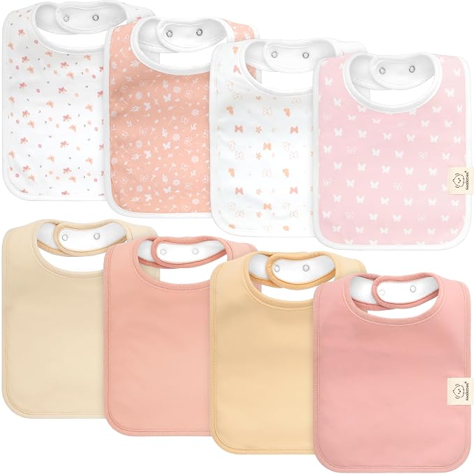 KeaBabies 8-Pack Organic Baby Bibs by KeaBabies