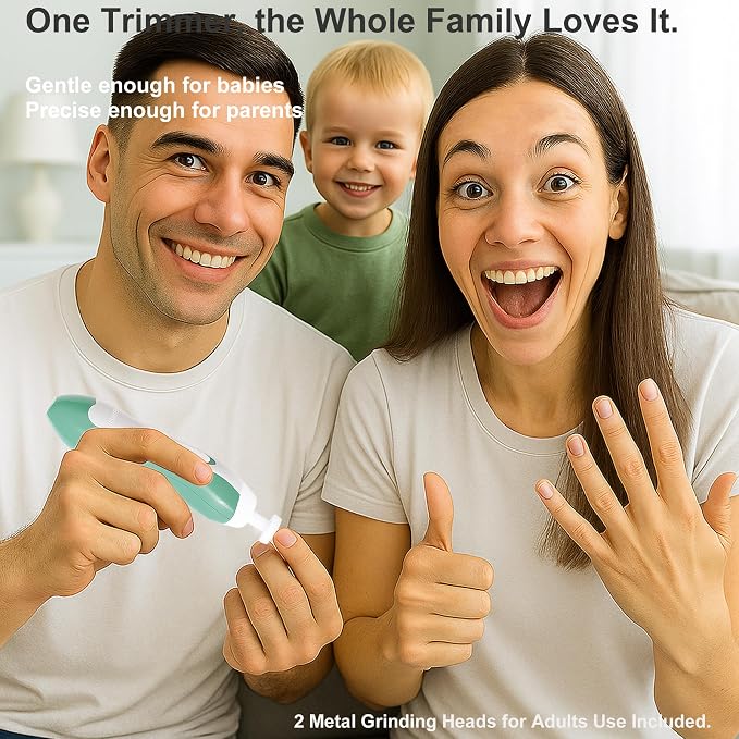 Fansidi Baby Nail Trimmer Electric – Limited Forest Serenity Green, Gentle Baby - Image 5