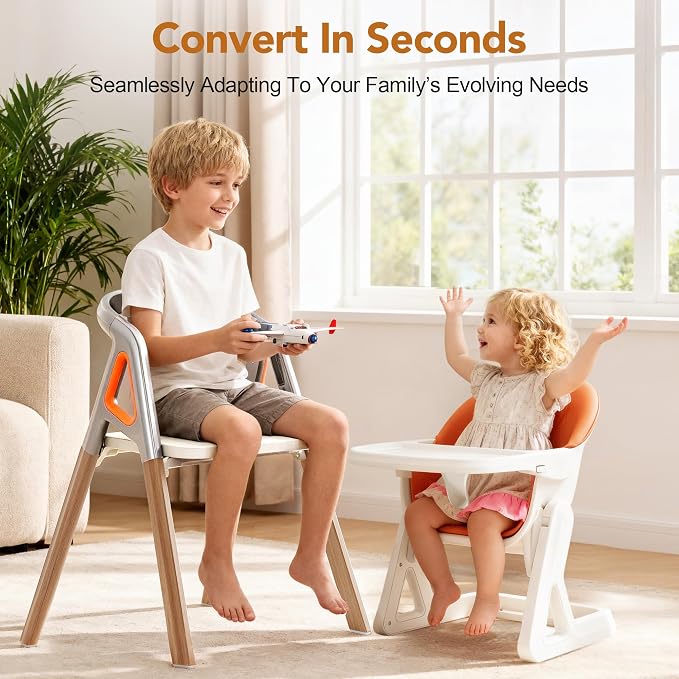 CoziBB Baby High Chair, 6 in 1 Convertible Growing Baby Highchairs - Image 4