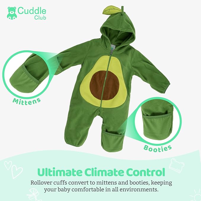 Cuddle Club Fleece Baby Bunting Bodysuit - Image 3