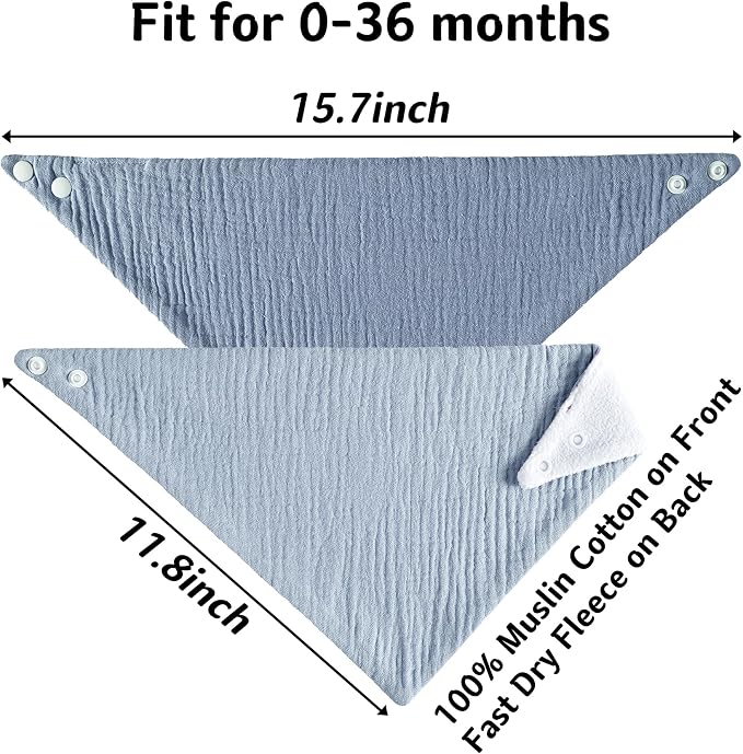 Muslin Baby Bibs Baby Drool Bandana Bibs - Image 5