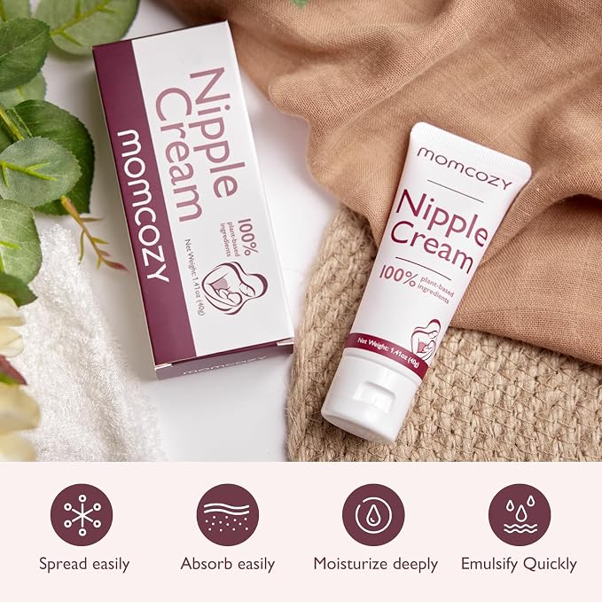Momcozy Nipple Cream Safe for Breastfeeding, Plant-Based Ingredients, - Image 5