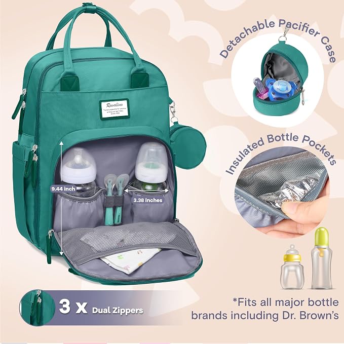 RUVALINO Diaper Bag Backpack-Multifunction Baby Travel Bag - Image 2