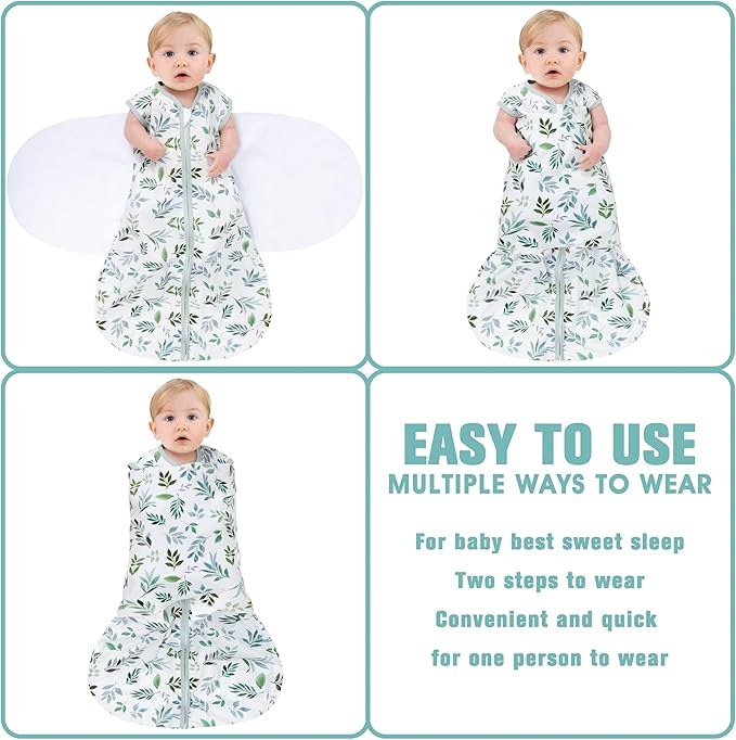 Newborn Sleep Sack Baby Swaddle, Swaddle me 0-3 Month, 3-Way Adjustable - Image 3